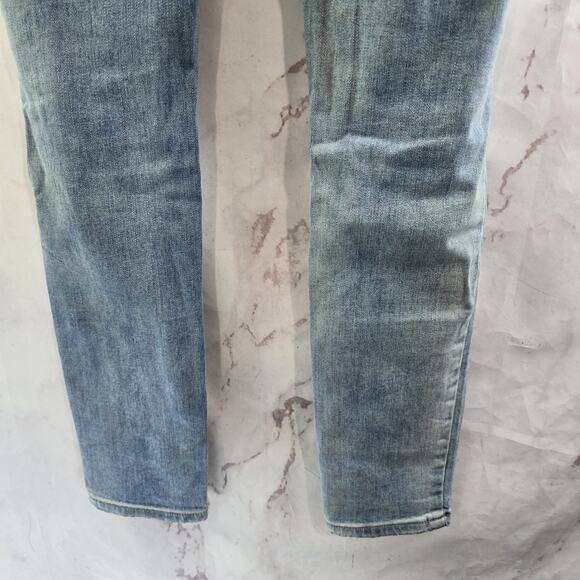 Garnet Hill Jeans Womens 28 X 32 High Rise Skinny Light Wash Organic Cotton - Picture 9 of 13